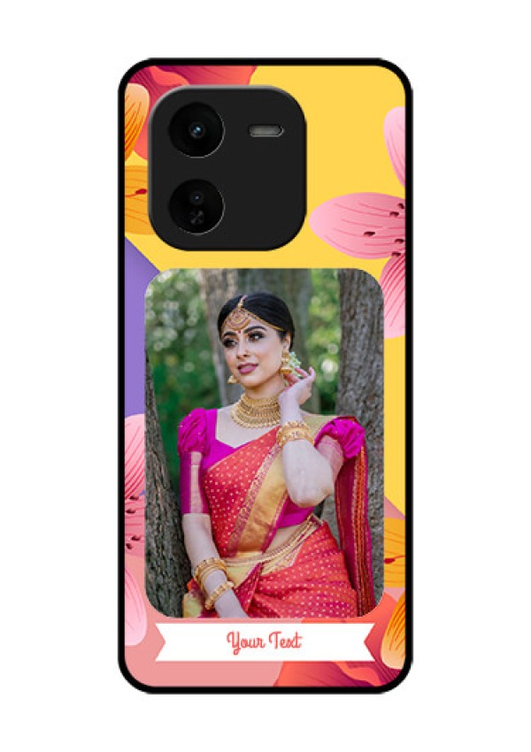 iQOO Z9X 5G Custom Glass Phone Case3 Image With Vintage Floral Design