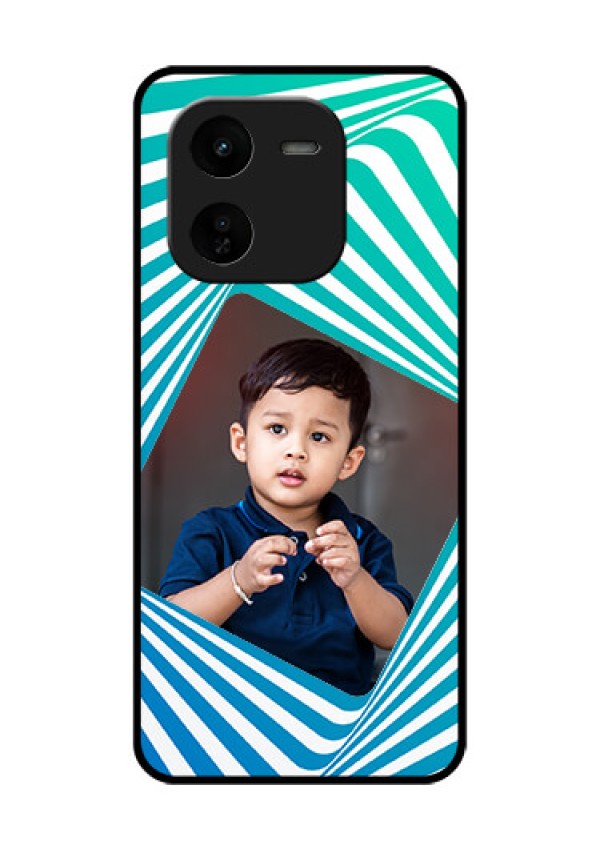 iQOO Z9X 5G Custom Glass Phone CaseAbstract Spiral Design