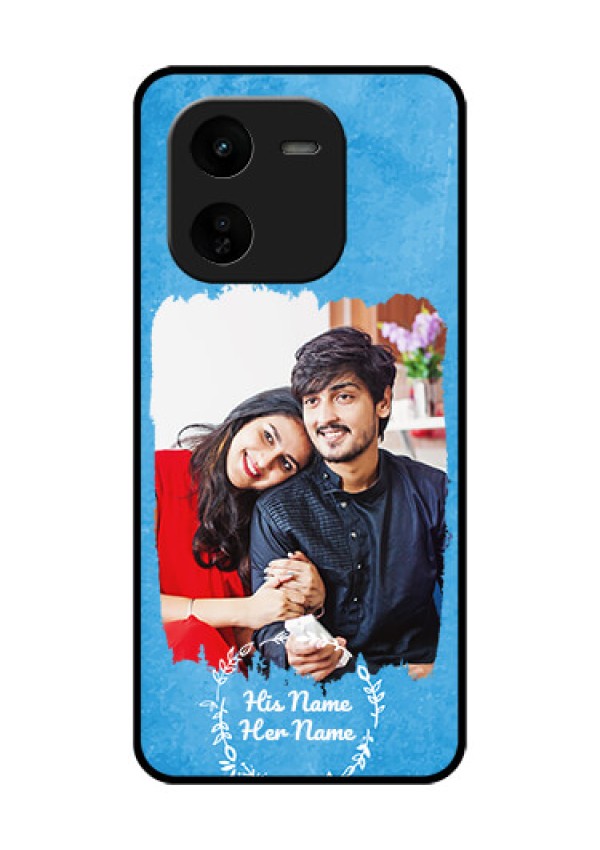 iQOO Z9X 5G Custom Glass Phone Case - Blue Color Vintage Design