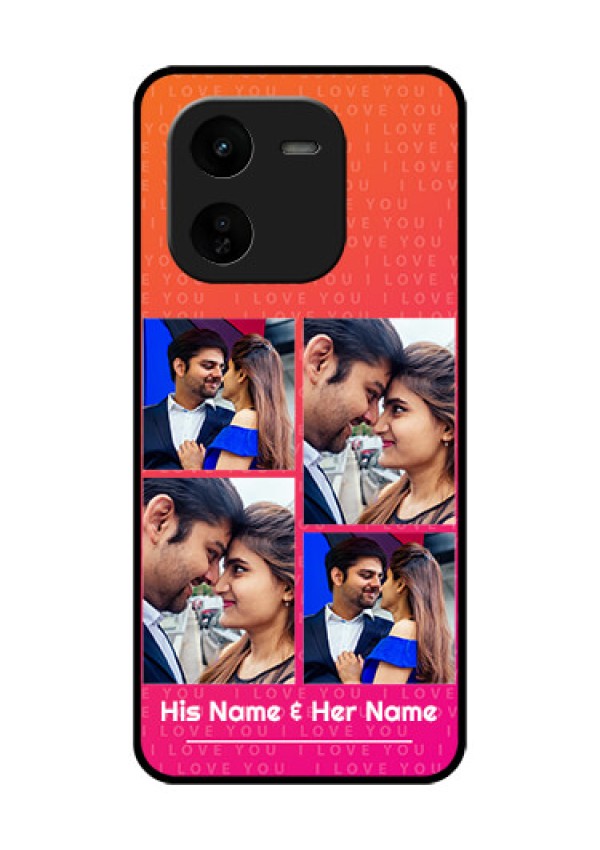 iQOO Z9X 5G Custom Glass Phone CaseI Love You Pink Design