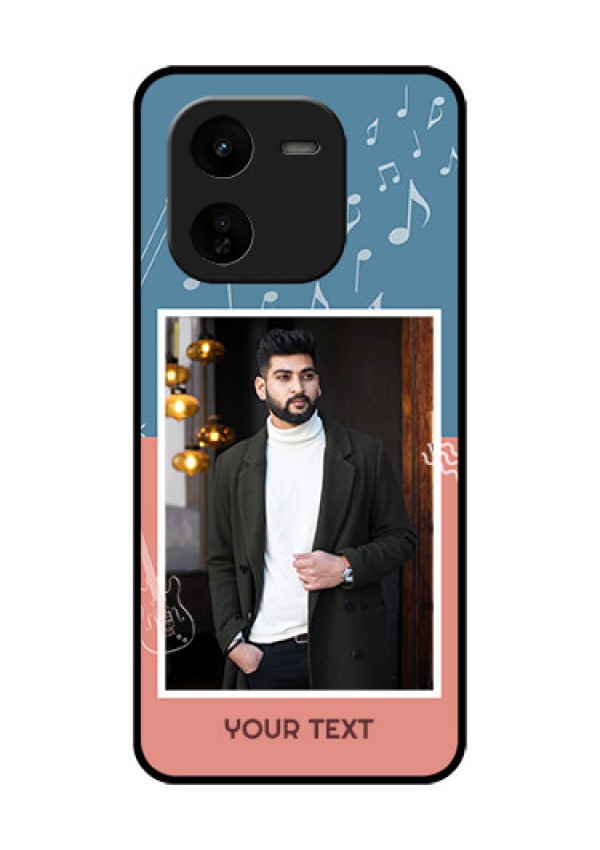 iQOO Z9X 5G Custom Glass Phone CaseWith Color Musical Note Design
