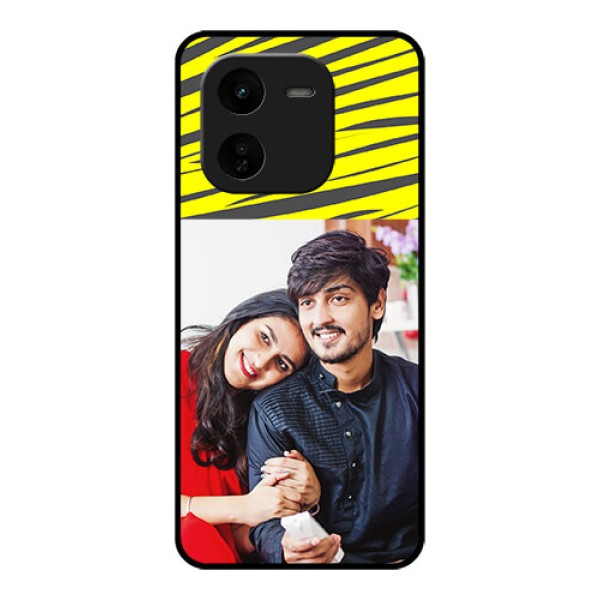 iQOO Z9X 5G Custom Glass Phone CaseYellow Abstract Design iQOO Z9X 5G Custom Glass Phone CaseYellow Abstract Design