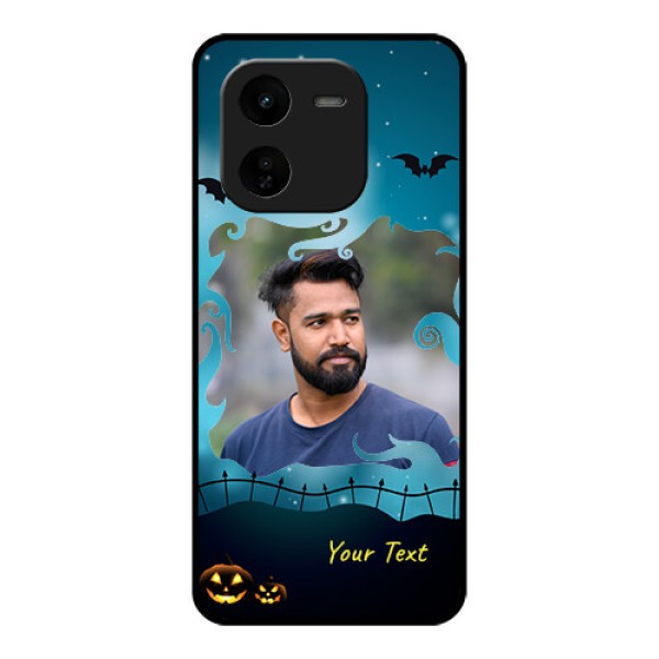 iQOO Z9X 5G Custom Glass Phone CaseHalloween Frame Design