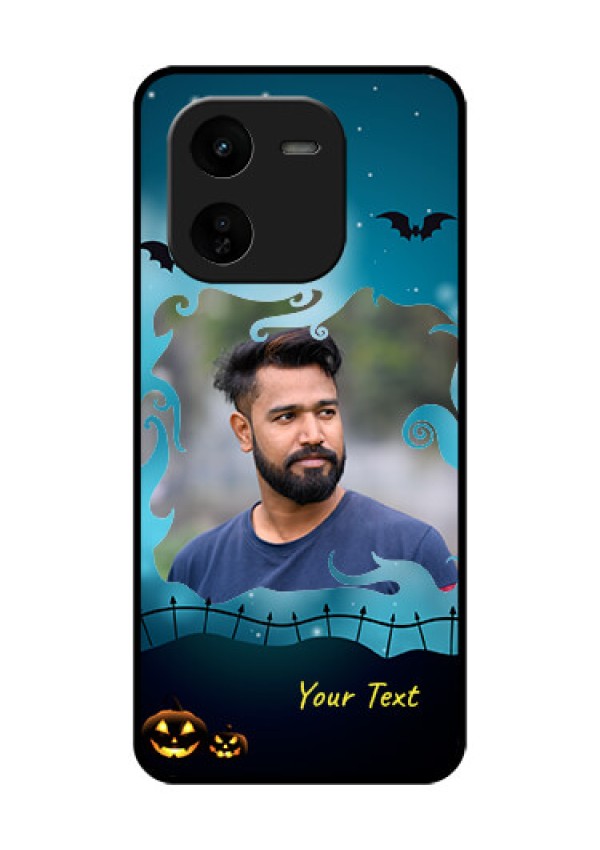 iQOO Z9X 5G Custom Glass Phone CaseHalloween Frame Design