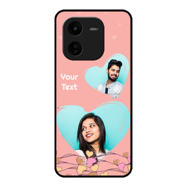 iQOO Z9X 5G Custom Glass Phone CaseLove Doodle Design