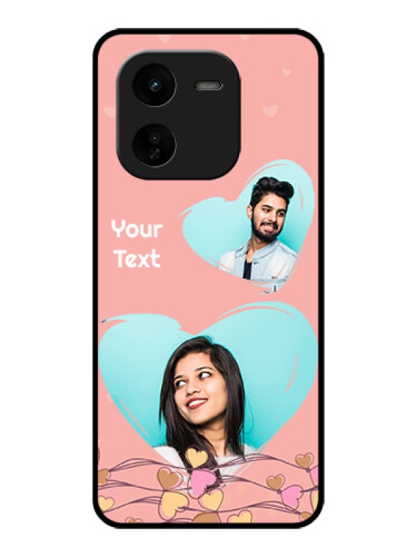 Custom iQOO Z9X 5G Custom Glass Phone CaseLove Doodle Design