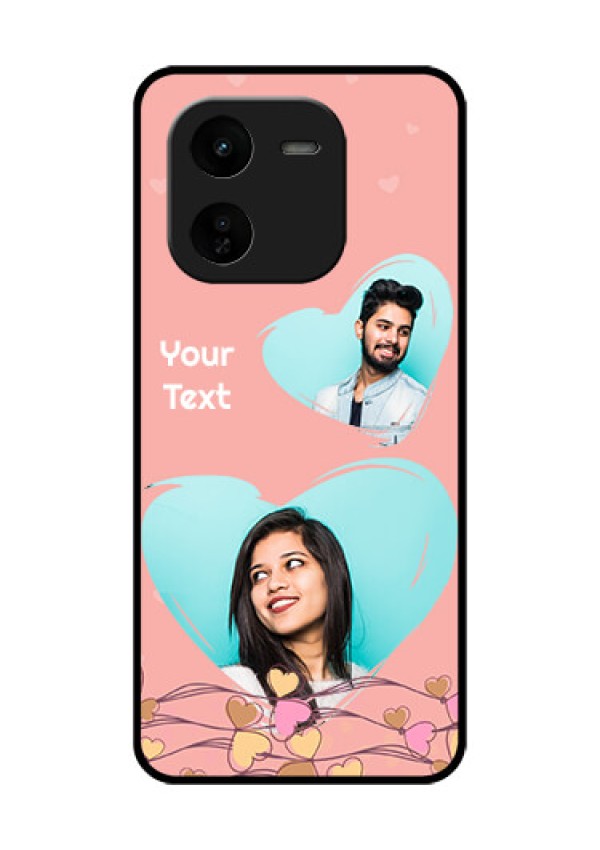 iQOO Z9X 5G Custom Glass Phone CaseLove Doodle Design