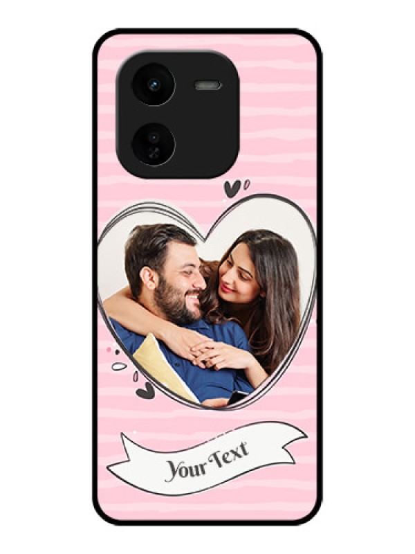 Custom iQOO Z9X 5G Custom Glass Phone CaseVintage Heart Design