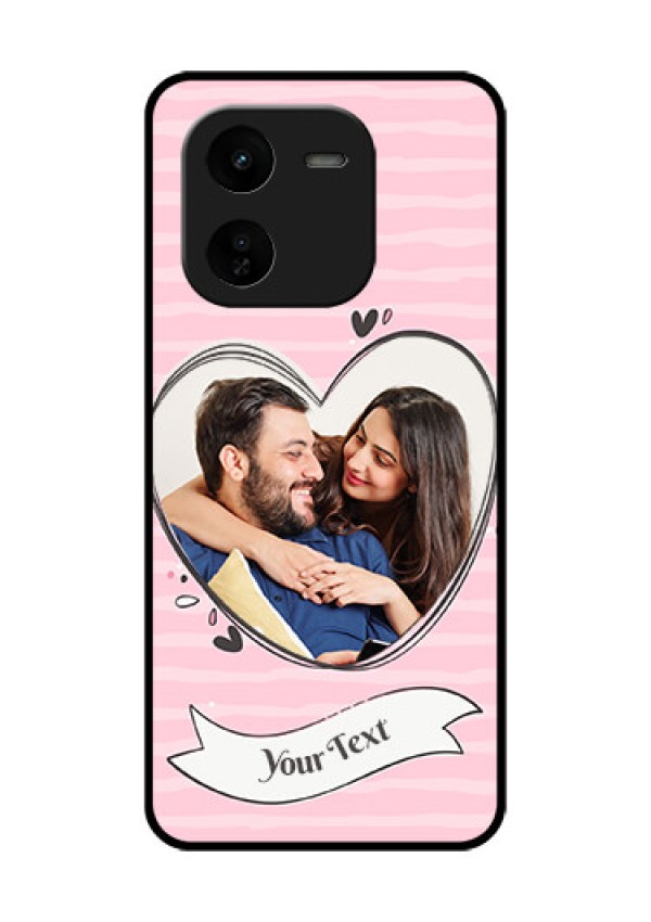 iQOO Z9X 5G Custom Glass Phone CaseVintage Heart Design