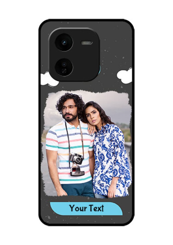 iQOO Z9X 5G Custom Glass Phone CaseSplashes With Love Doodles Design