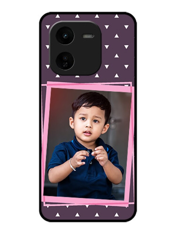 Custom iQOO Z9X 5G Custom Glass Phone CaseTriangle Pattern Dotted Design