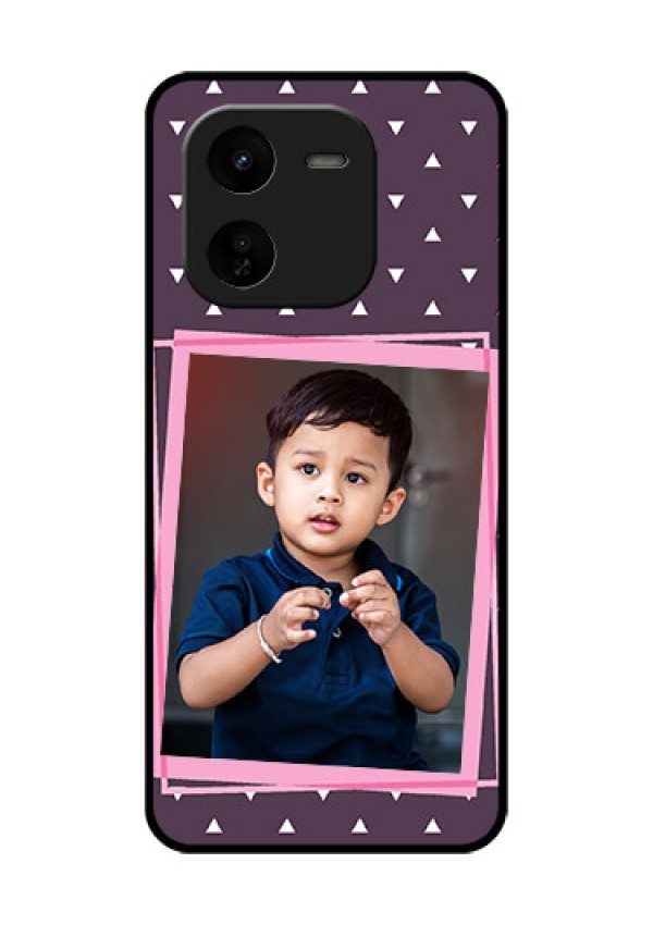 iQOO Z9X 5G Custom Glass Phone CaseTriangle Pattern Dotted Design