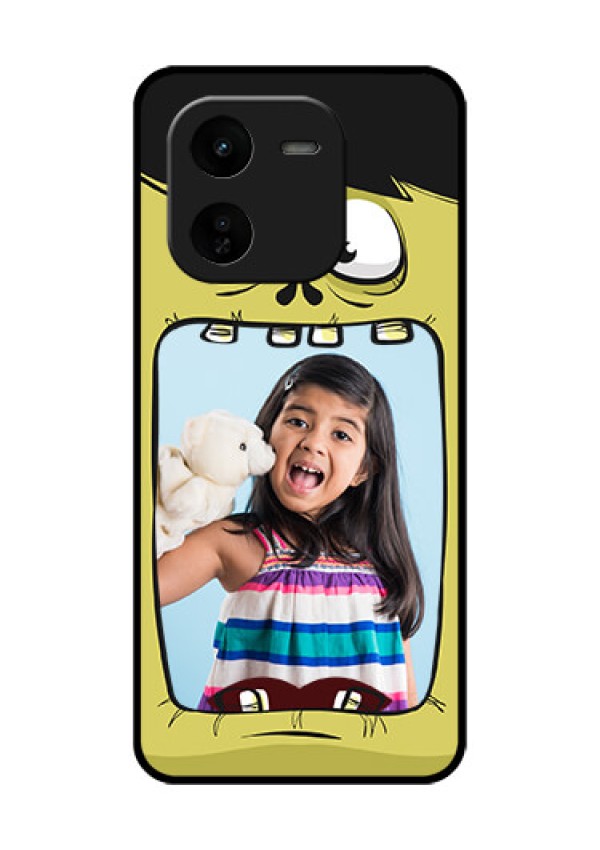 iQOO Z9X 5G Custom Glass Phone CaseCartoon Monster Back Case Design