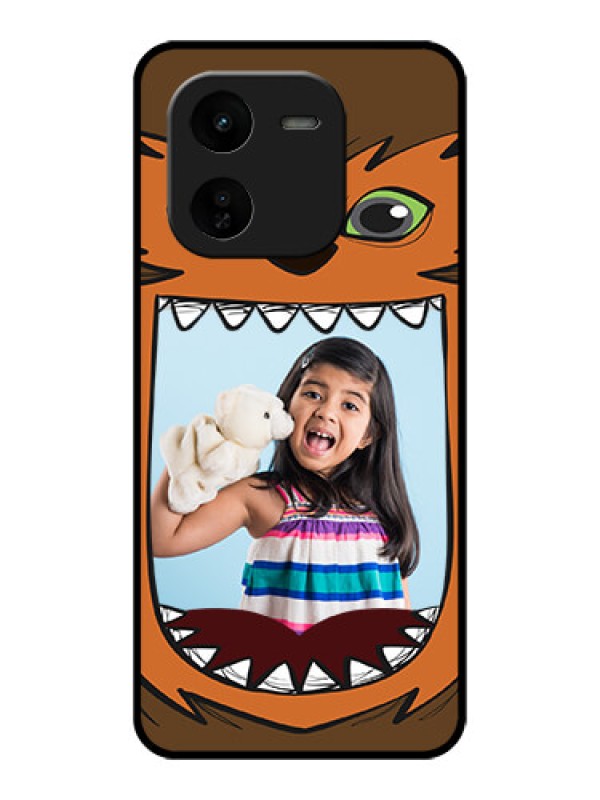 Custom iQOO Z9X 5G Custom Glass Phone CaseOwl Monster Back Case Design