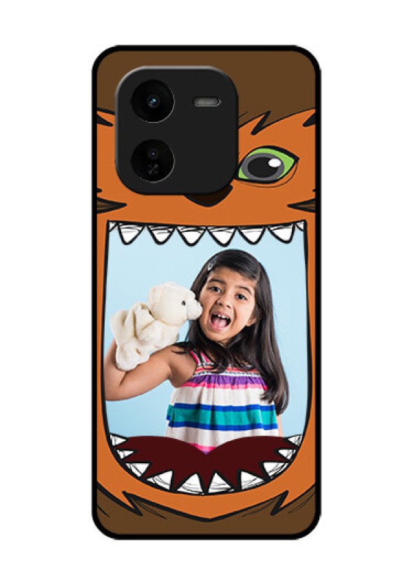 iQOO Z9X 5G Custom Glass Phone CaseOwl Monster Back Case Design
