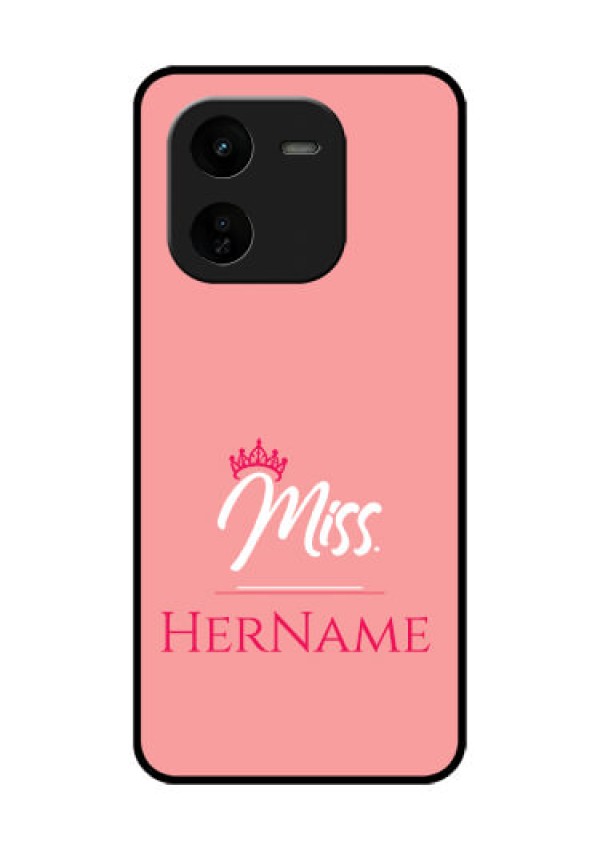 iQOO Z9X 5G Custom Glass Phone CaseMrs With Name Design