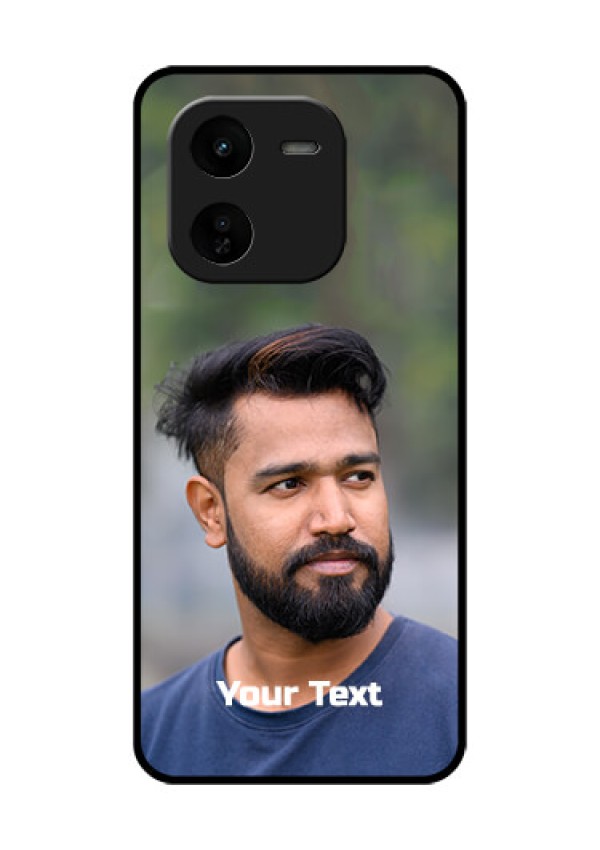 iQOO Z9X 5G Custom Glass Phone CasePhoto With Text Design