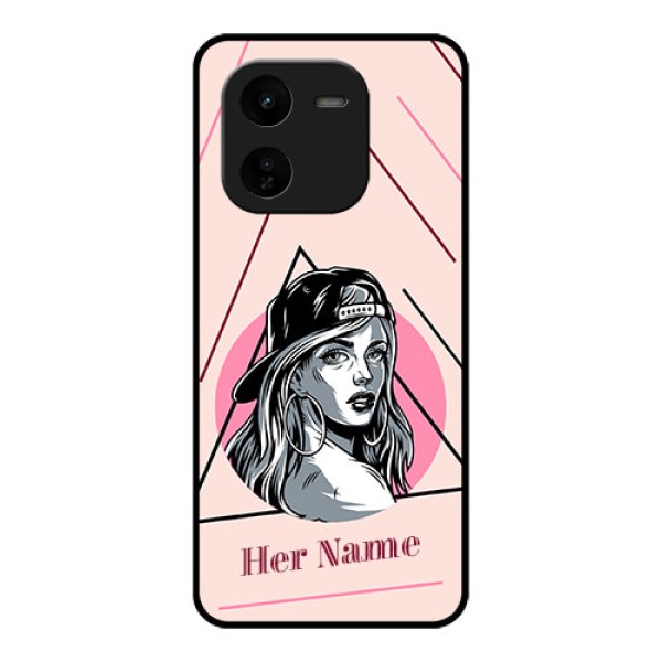 iQOO Z9X 5G Custom Glass Phone CaseRockstar Girl Design