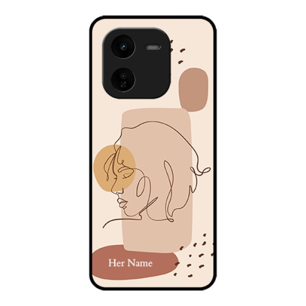 iQOO Z9X 5G Custom Glass Phone CaseCalm Woman Line Art Design iQOO Z9X 5G Custom Glass Phone CaseCalm Woman Line Art Design