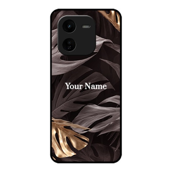 iQOO Z9X 5G Custom Glass Phone CaseWild Leaves Digital Paint Design