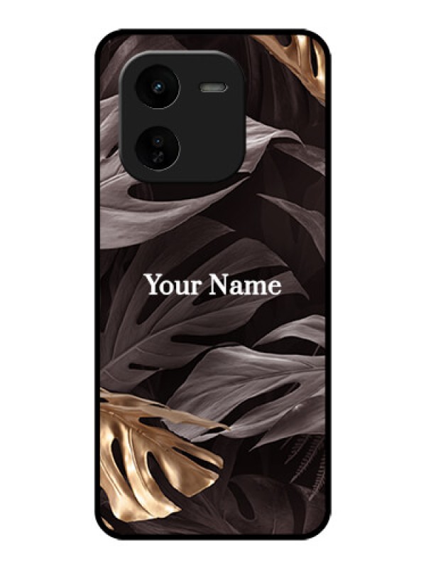 Custom iQOO Z9X 5G Custom Glass Phone CaseWild Leaves Digital Paint Design