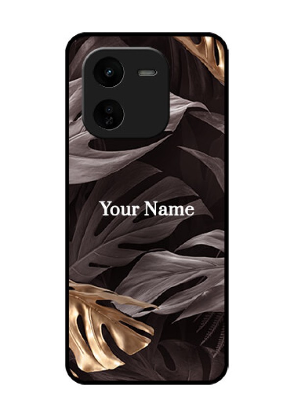 iQOO Z9X 5G Custom Glass Phone CaseWild Leaves Digital Paint Design
