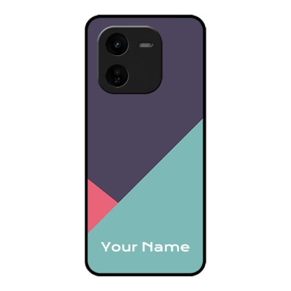 iQOO Z9X 5G Custom Glass Phone CaseTri Color Abstract Design