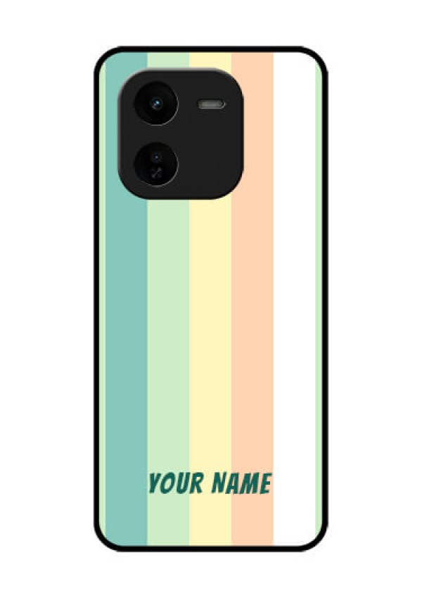 iQOO Z9X 5G Custom Glass Phone CaseMulti - Colour Stripes Design