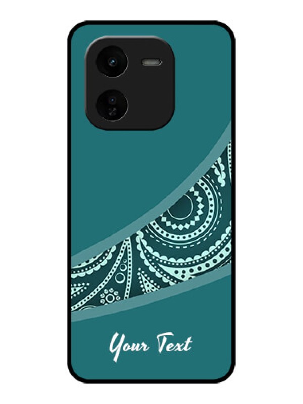 Custom iQOO Z9X 5G Custom Glass Phone CaseSemi Visible Floral Design
