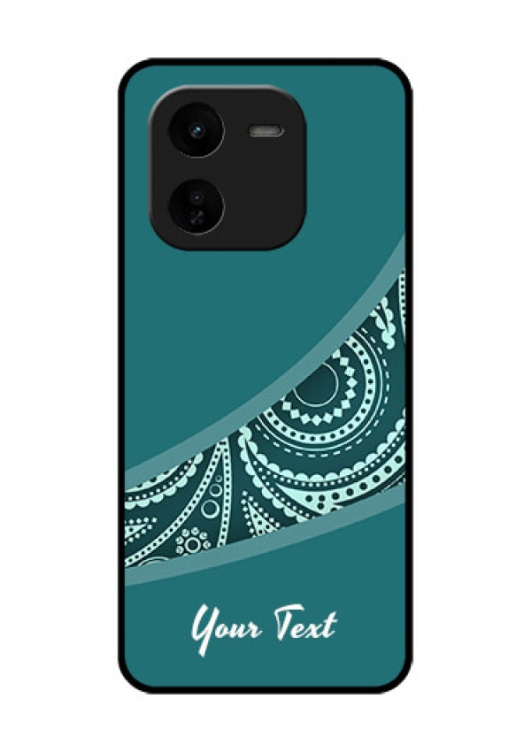 iQOO Z9X 5G Custom Glass Phone CaseSemi Visible Floral Design
