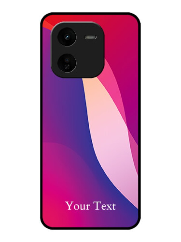 Custom iQOO Z9X 5G Custom Glass Phone CaseDigital Abstract Overlap Design