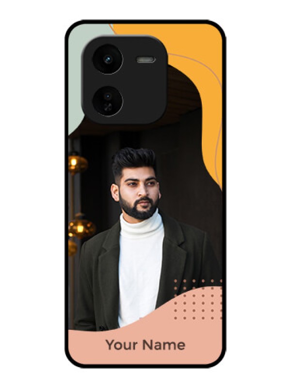 Custom iQOO Z9X 5G Custom Glass Phone CaseTri - Coloured Overlay Design