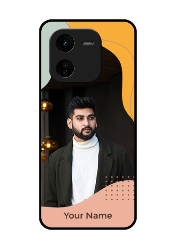 iQOO Z9X 5G Custom Glass Phone CaseTri - Coloured Overlay Design