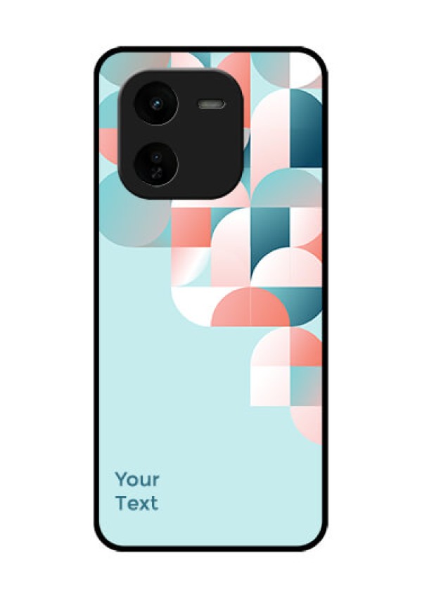 iQOO Z9X 5G Custom Glass Phone CaseStylish Semi - Circle Pattern Design