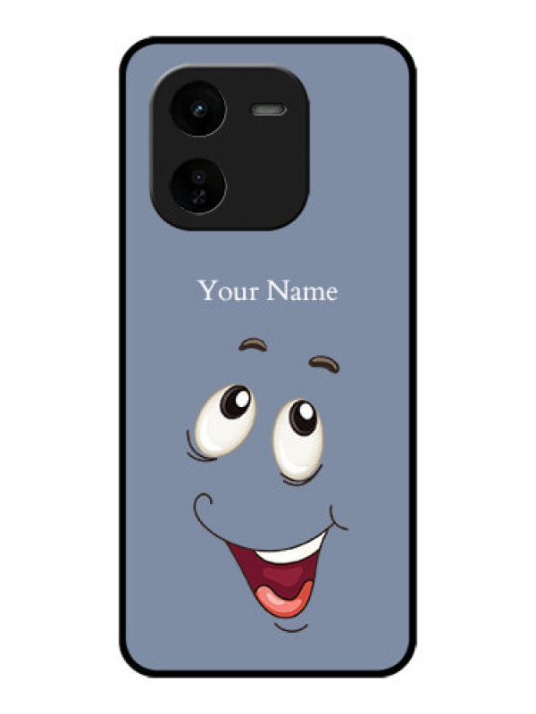 Custom iQOO Z9X 5G Custom Glass Phone CaseLaughing Cartoon Face Design