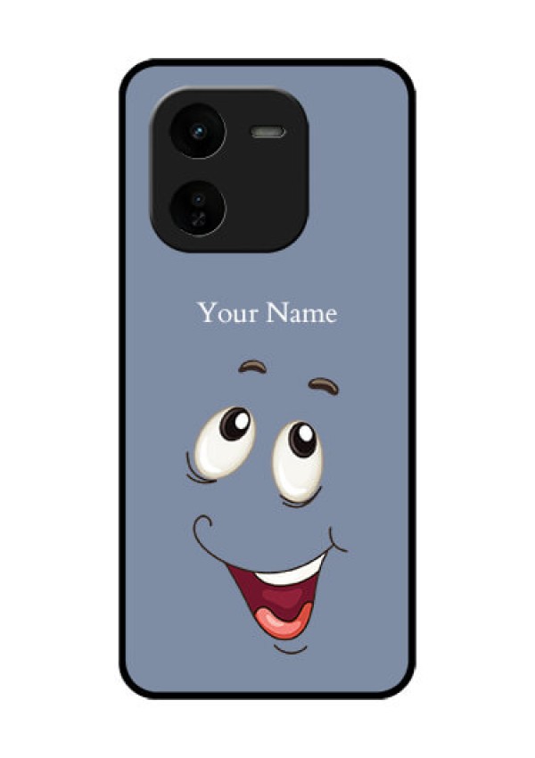 iQOO Z9X 5G Custom Glass Phone CaseLaughing Cartoon Face Design