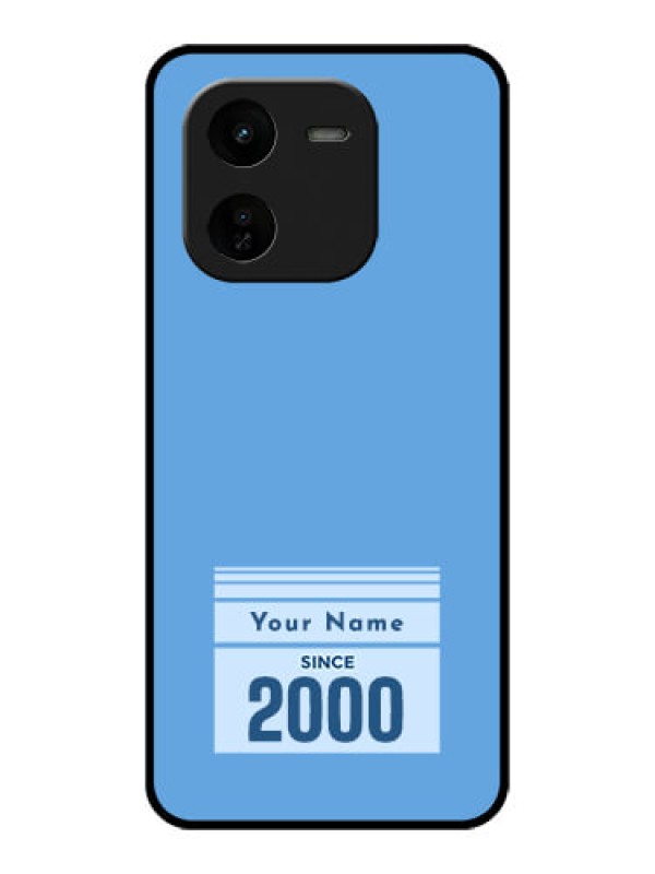 Custom iQOO Z9X 5G Custom Glass Phone CaseCustom Year Of Birth Design