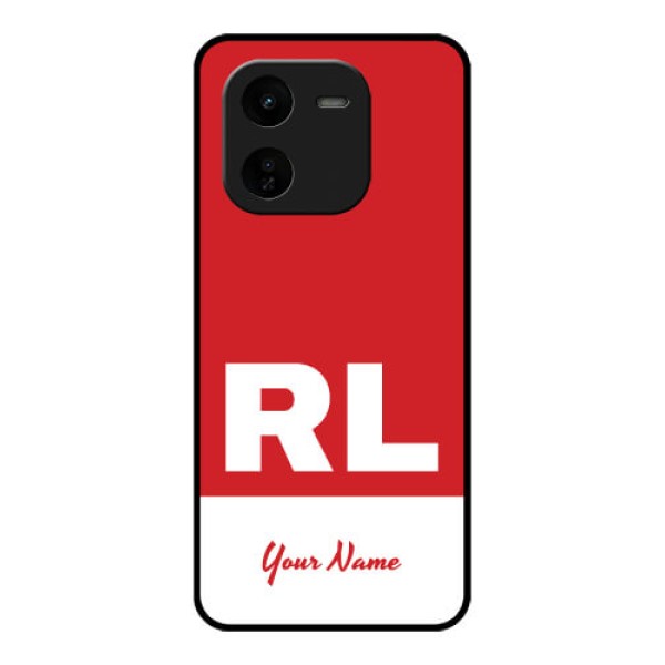 iQOO Z9X 5G Custom Glass Phone CaseDual Tone Custom Text Design
