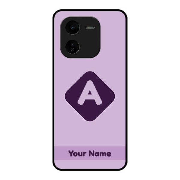 iQOO Z9X 5G Custom Glass Phone CaseCustom Letter In Curved Badge Design iQOO Z9X 5G Custom Glass Phone CaseCustom Letter In Curved Badge Design