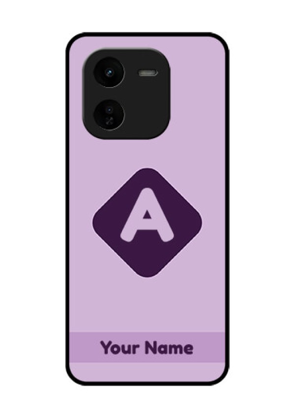iQOO Z9X 5G Custom Glass Phone CaseCustom Letter In Curved Badge Design