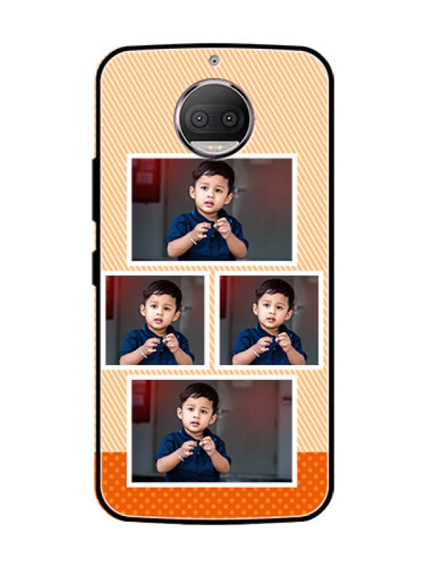 Custom Moto G5s Plus Photo Printing on Glass Case  - Bulk Photos Upload Design