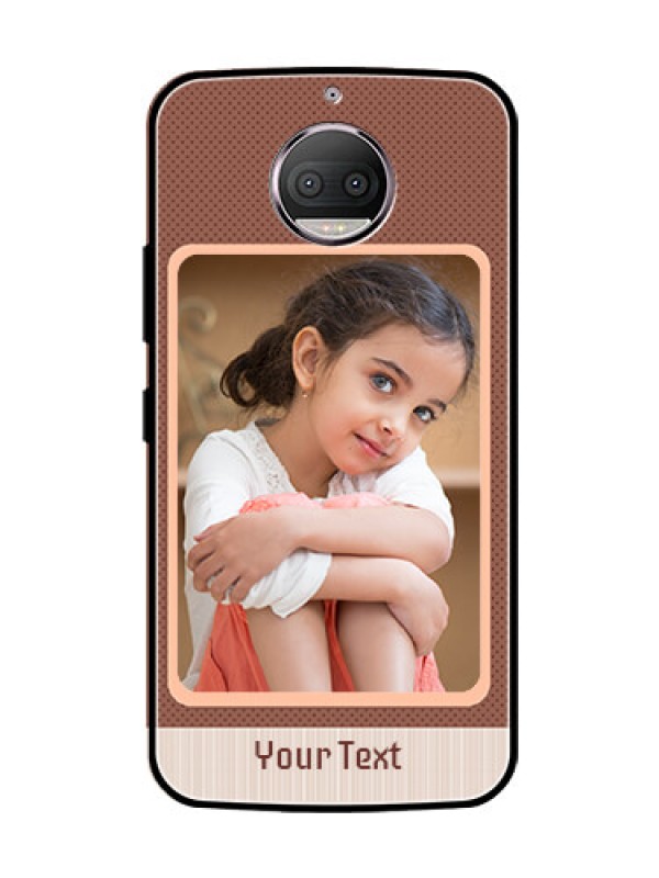 Custom Moto G5s Plus Custom Glass Phone Case  - Simple Pic Upload Design