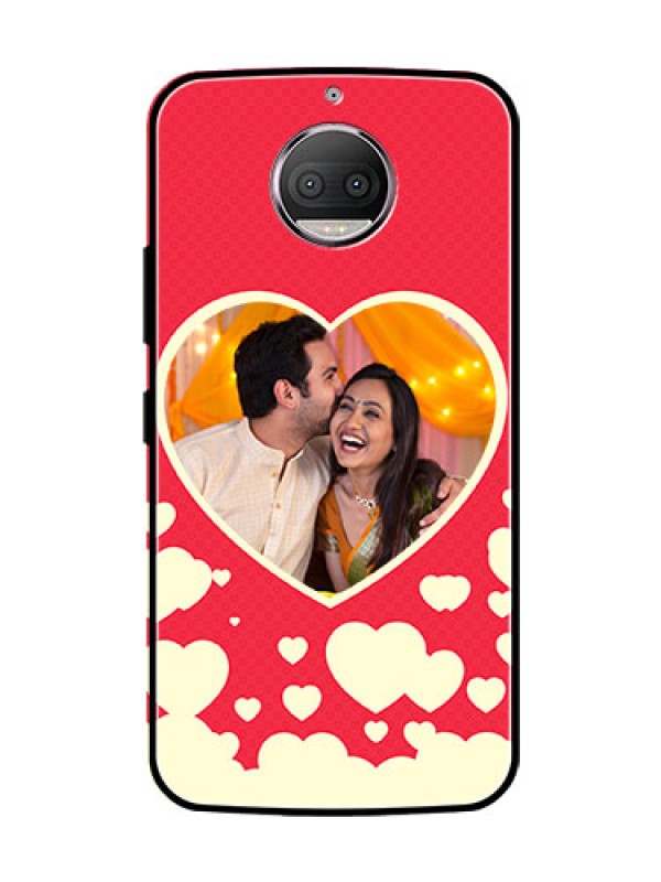 Custom Moto G5s Plus Custom Glass Mobile Case  - Love Symbols Phone Cover Design