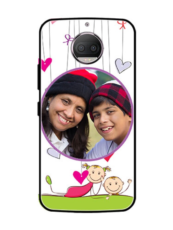 Custom Moto G5s Plus Photo Printing on Glass Case  - Cute Kids Phone Case Design