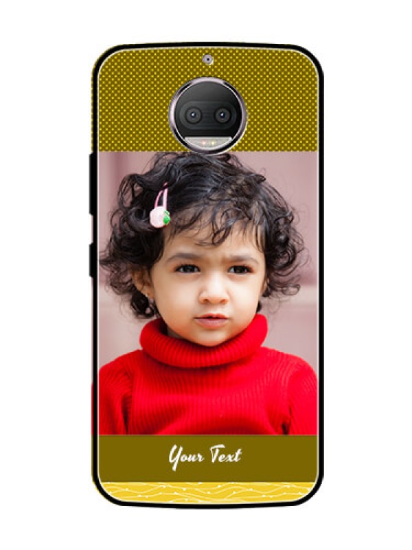 Custom Moto G5s Plus Custom Glass Phone Case  - Simple Green Color Design