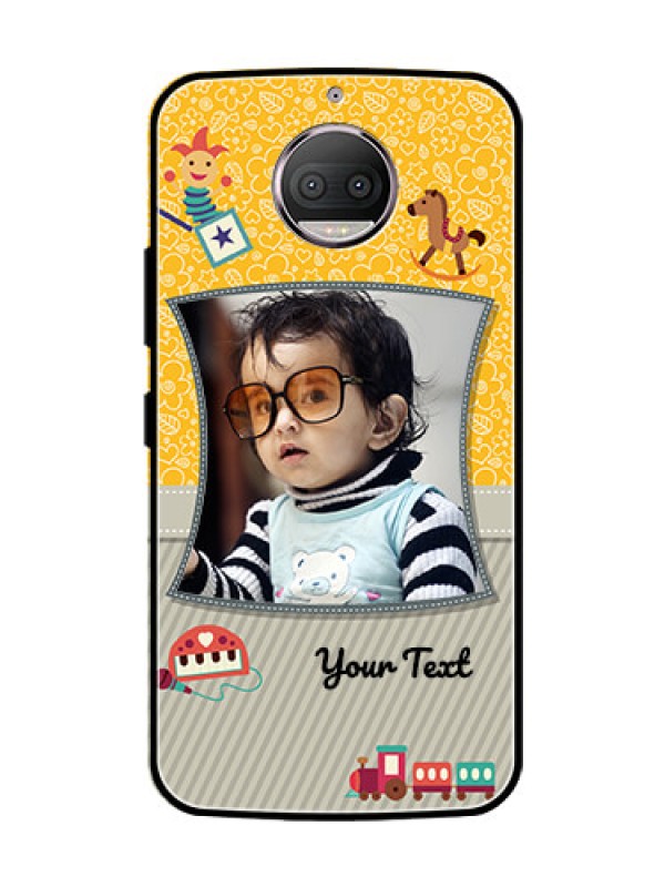 Custom Moto G5s Plus Personalized Glass Phone Case  - Baby Picture Upload Design