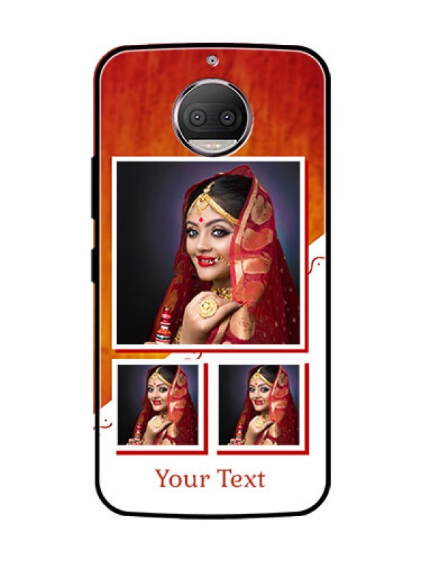 Custom Moto G5s Plus Custom Glass Phone Case  - Wedding Memories Design  