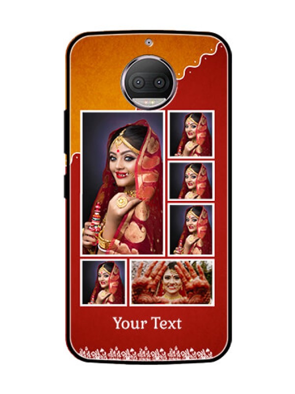 Custom Moto G5s Plus Personalized Glass Phone Case  - Wedding Pic Upload Design