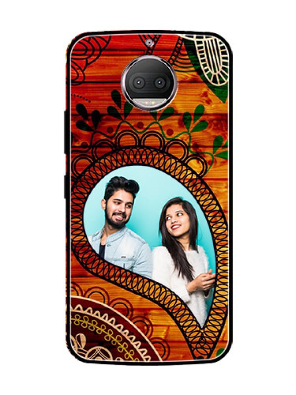 Custom Moto G5s Plus Personalized Glass Phone Case  - Abstract Colorful Design