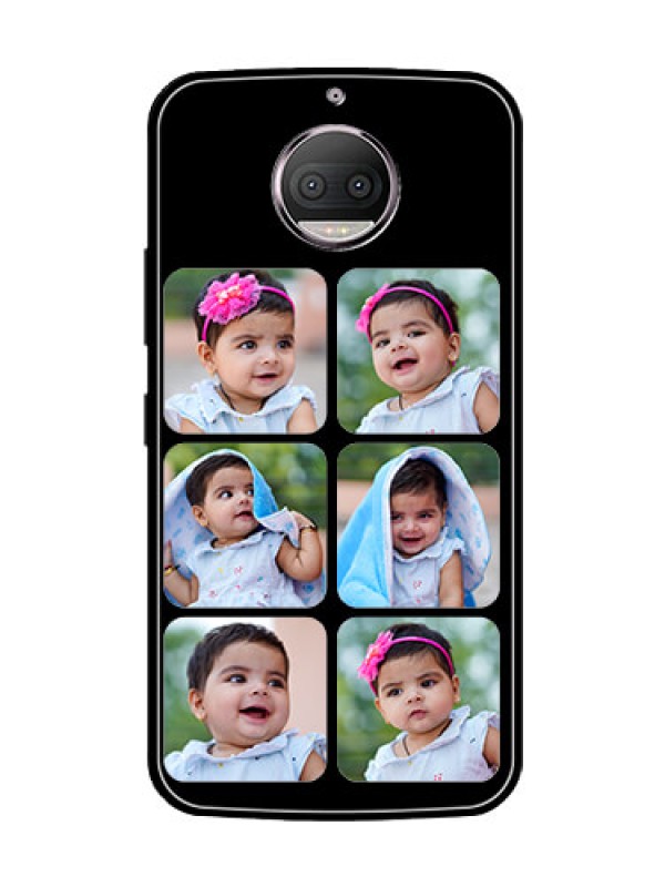 Custom Moto G5s Plus Photo Printing on Glass Case  - Multiple Pictures Design